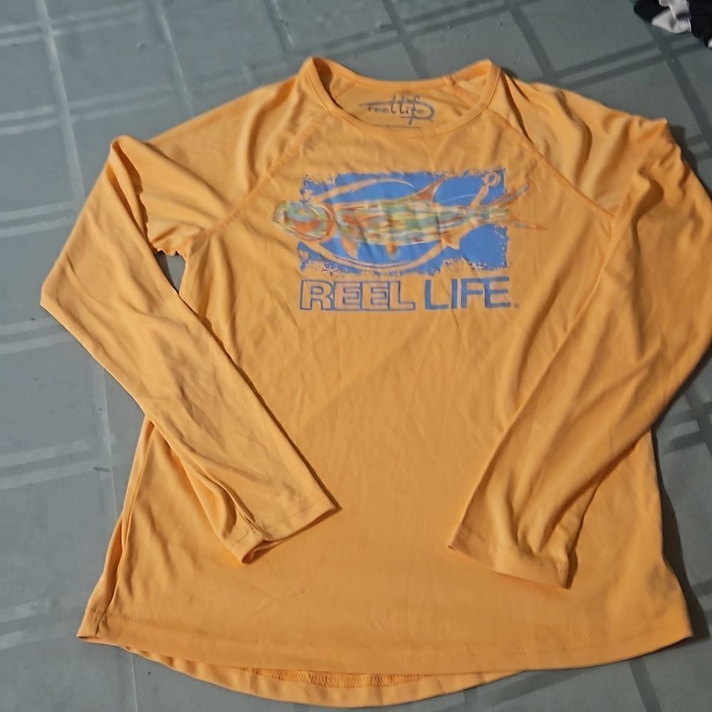 Reel Life Womens Small Long Sleeve UV Sun Ray Defender Series Tee